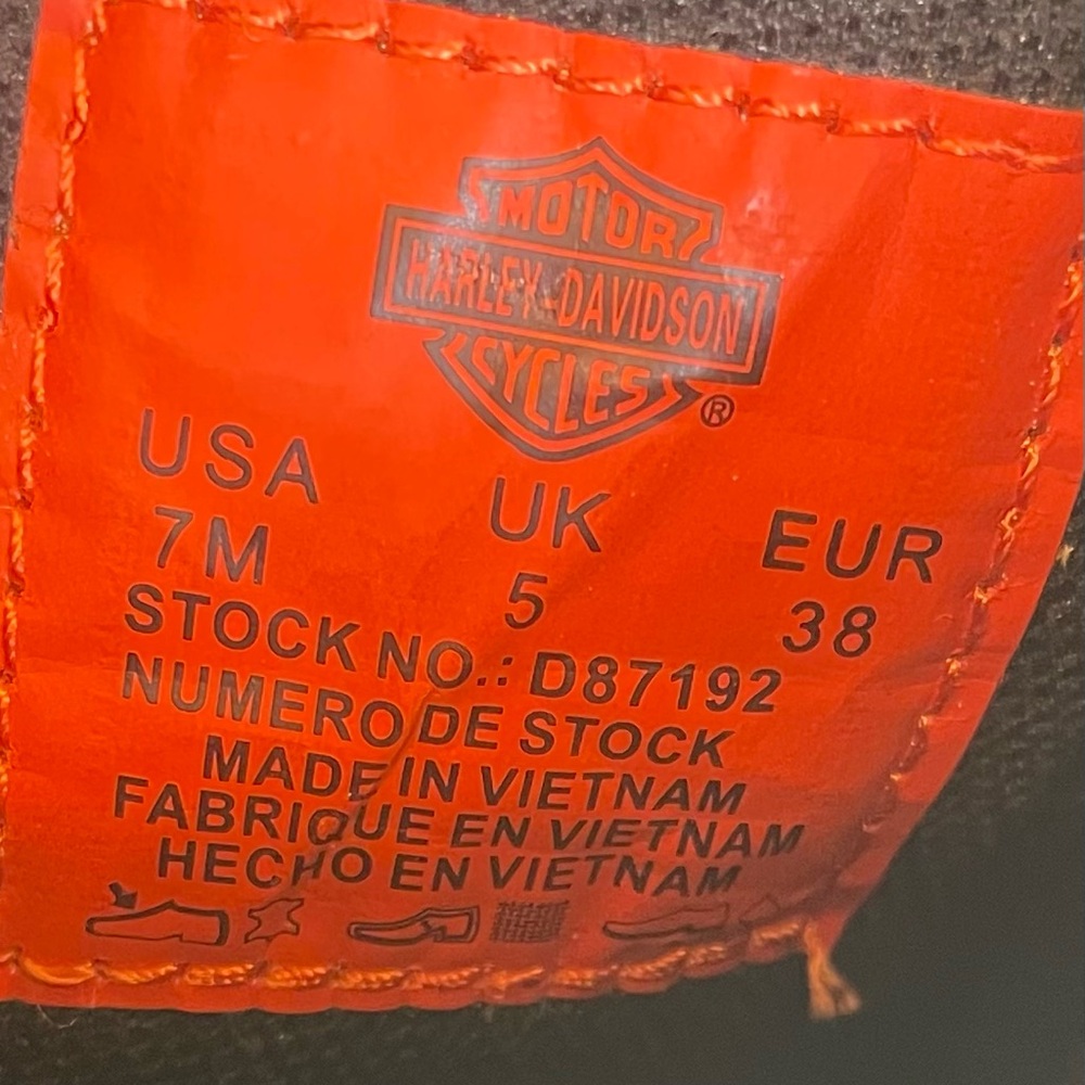 Harley-Davidson Gilman Tall 14-Inch Lace up Back Leather water proof Boots 7 - Picture 10 of 10